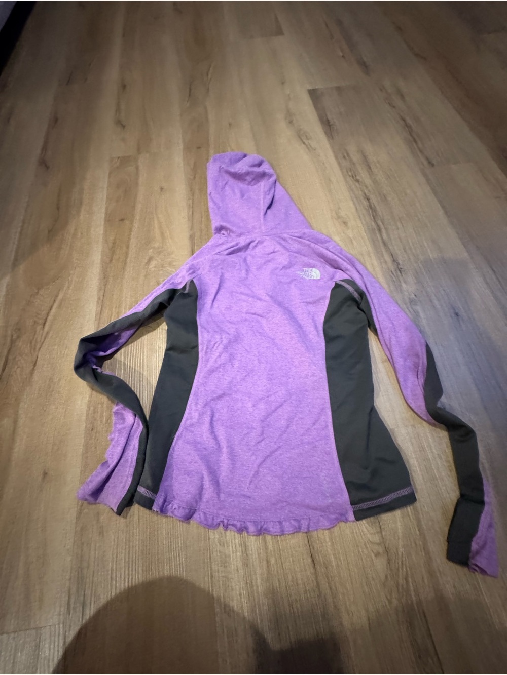 The North Face Purple Hooded Jacket with Black Panels